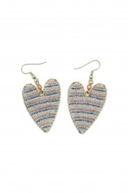 Beaded Heart Earrings